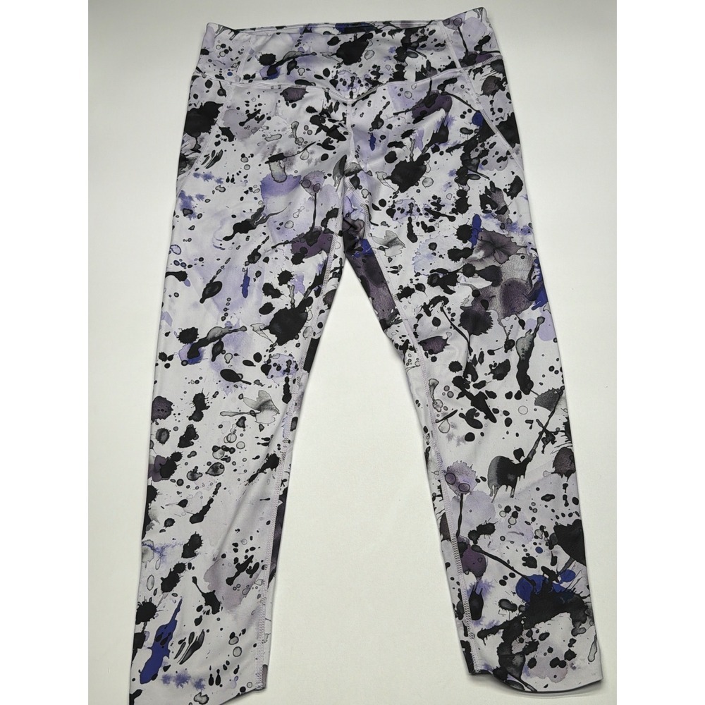 Zella Womens Activewear Leggings Large High Rise Abstract Print Athleisure